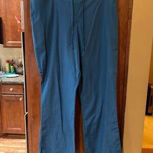 FIGS Casma Scrub Bottoms, Teal Blue Drawstring Medical Pants, Size Large